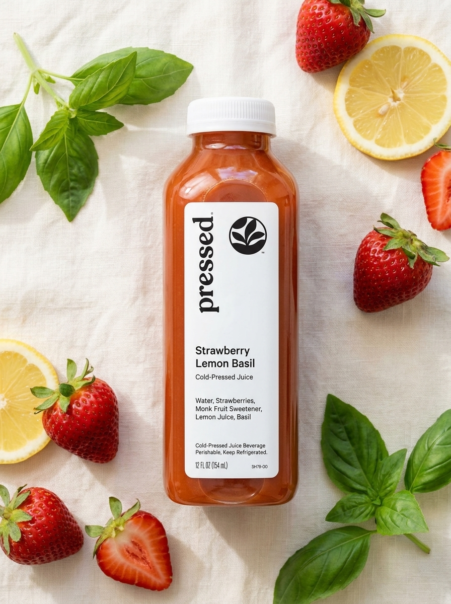 Strawberry Lemon Basil Lemonade